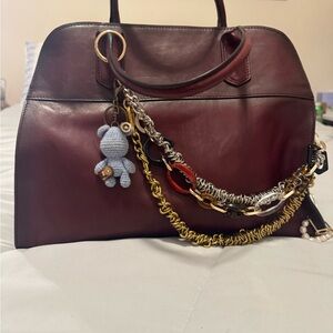 Chic Burgundy Leather Satchel